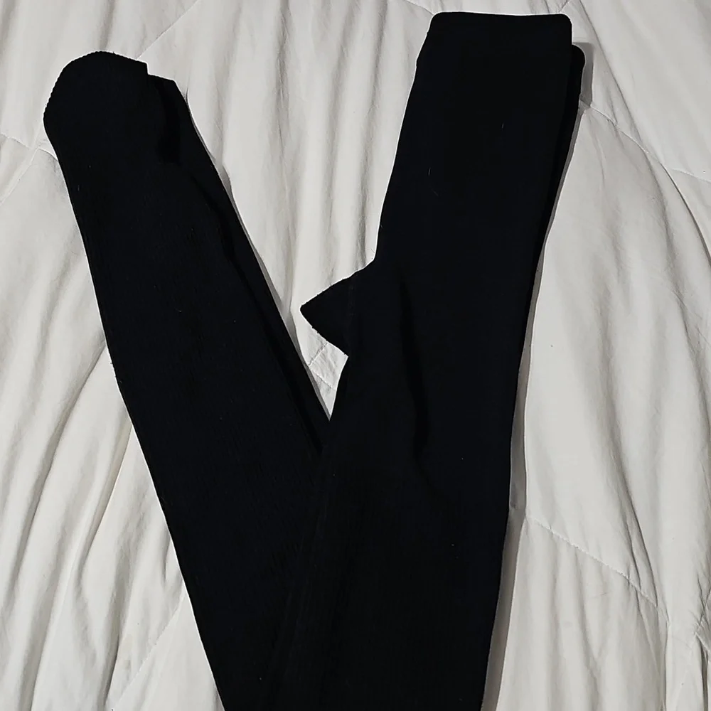 A New Day Womens Sz S/M Black Fleece Lined Sweater Tights!! So Soft!